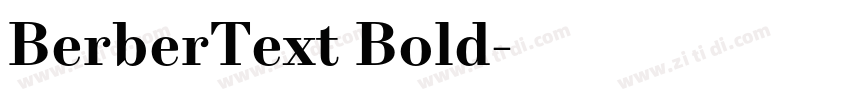 BerberText Bold字体转换